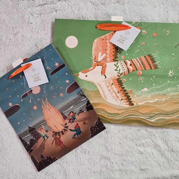 Lisk Feng Wondershop 2024 Christmas Ornament Gifts Towel Box & Bags ~6 Items NEW - Picture 10 of 12